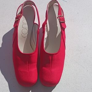 Connie Women's Bright Red Slingback Flats